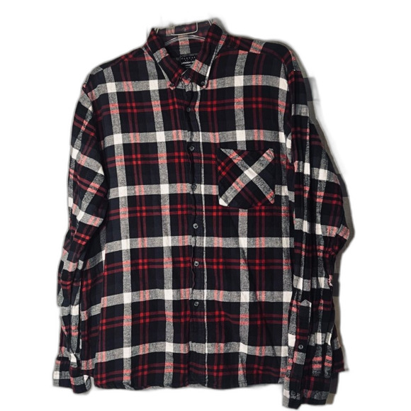 Jackson Hole size XL plaid flannel button down shirt red black white - Picture 1 of 6
